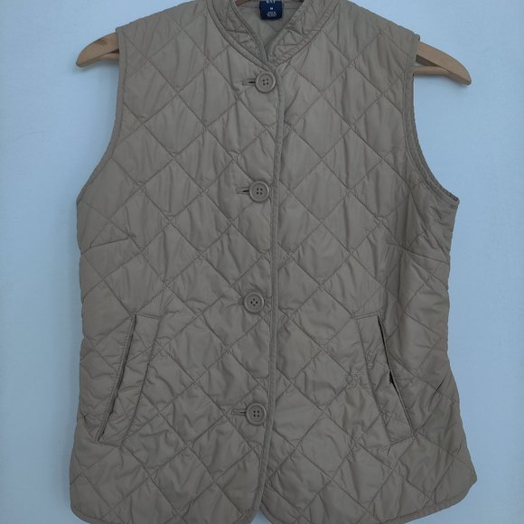 Gap Women's Lightweight Vest Tan Vest Size M - Picture 1 of 5